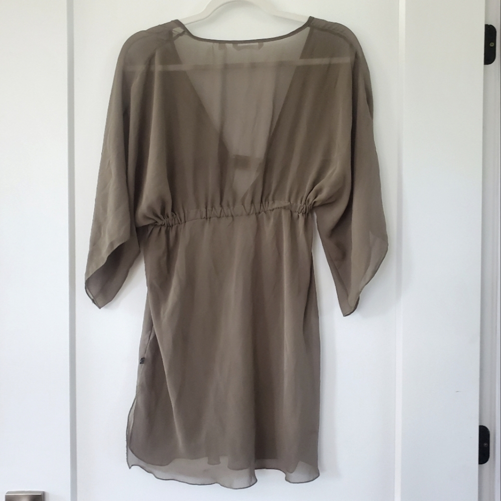Olive Sheer Cover Up
